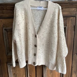 Speckled knit cardigan